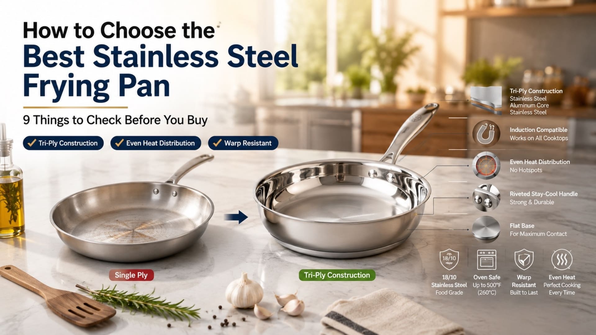 Stainless Steel Frying Pan Buying Guide: 9 Things to Check Before You Buy