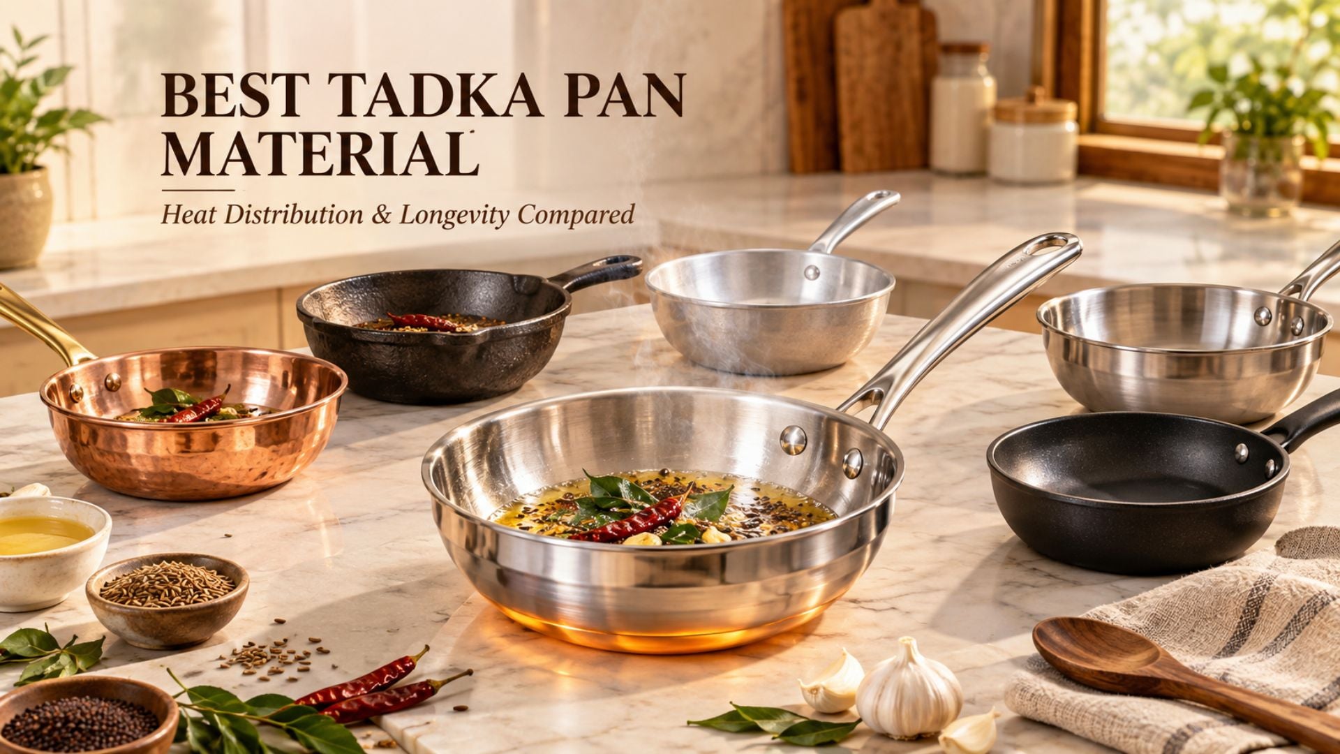 Which Tadka Pan Materials Are Best for Heat Distribution and Longevity?