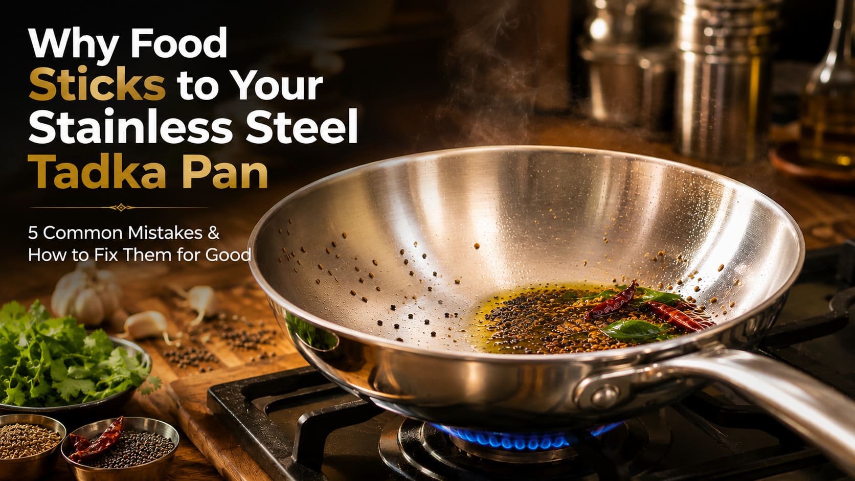 Why Food Sticks to Your Stainless Steel Tadka Pan (And How to Fix It for Good)