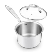 Premium TRI-PLY SAS Sauce Pan 1.5L with Lid - HSG Kitchen Avartan Series