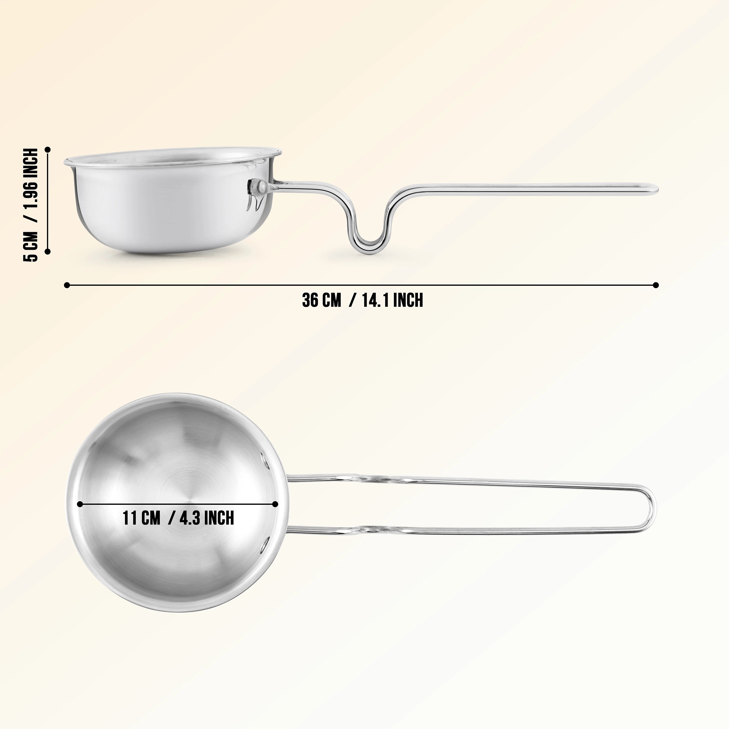 Premium TRI-PLY SAS Tadka Pan (Without Lid) - HSG Kitchen Avartan Series
