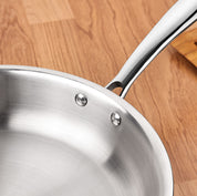 Premium  TRI-PLY Triply Fry Pan Taper Side Style w/Glass Lid - 22 CM/1.5L -  HSG Kitchen Avartan Series