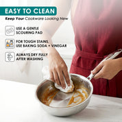 Premium  TRI-PLY SAS Frying Pan 1 L (Without Lid) - HSG Kitchen Avartan Series