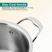 Premium TRI-PLY SAS Casserole 3L with Lid - HSG Kitchen Avartan Series