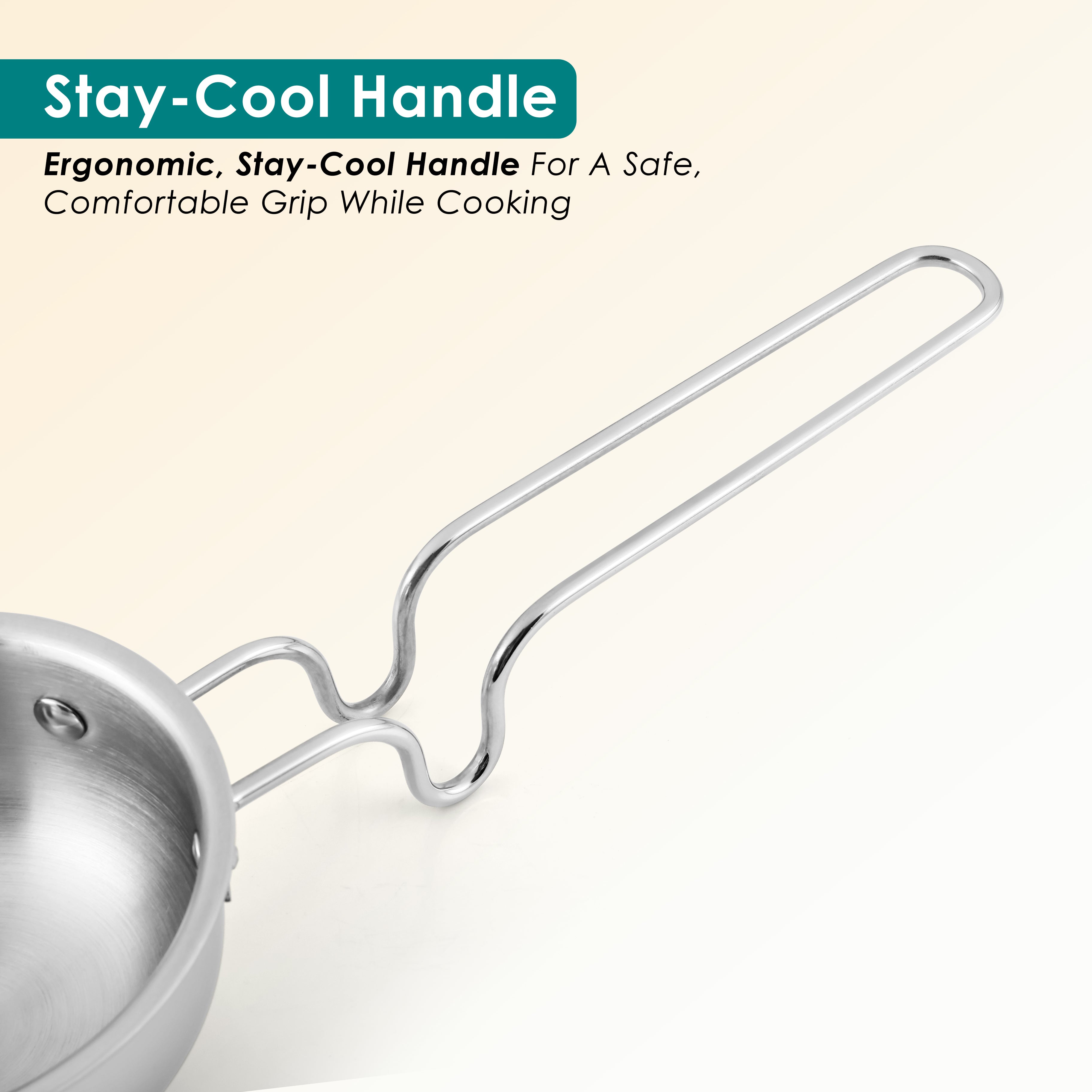 Premium TRI-PLY SAS Tadka Pan (Without Lid) - HSG Kitchen Avartan Series