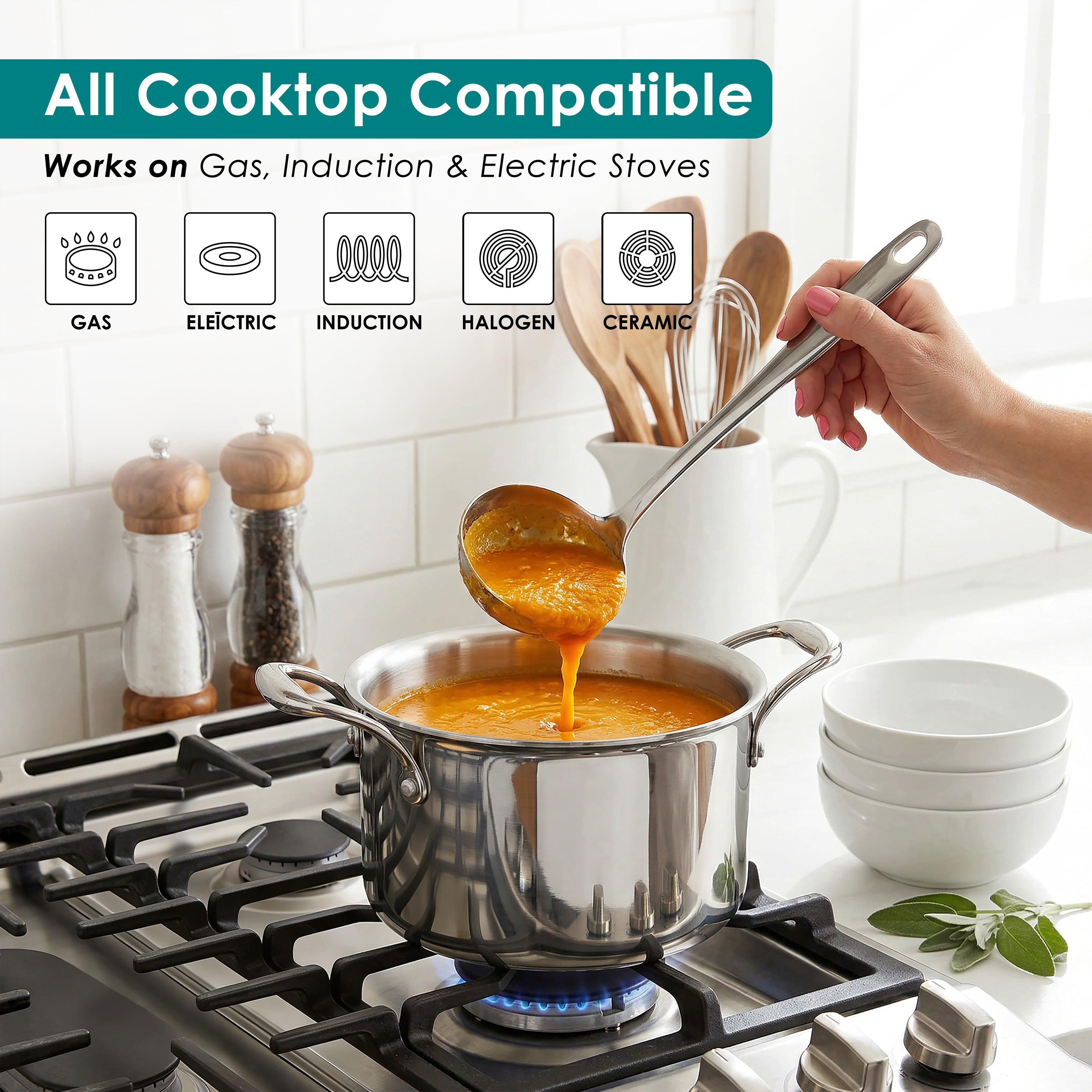 Premium TRI-PLY SAS Casserole 3L with Lid - HSG Kitchen Avartan Series