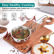 Premium TRI-PLY SAS Tadka Pan (Without Lid) - HSG Kitchen Avartan Series