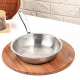 Premium TRI-PLY  Triply Fry Pan Taper Side Style w/out Lid - 20 CM/1L - HSG Kitchen Avartan Series