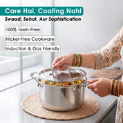Premium TRI-PLY SAS Casserole 3L with Lid - HSG Kitchen Avartan Series